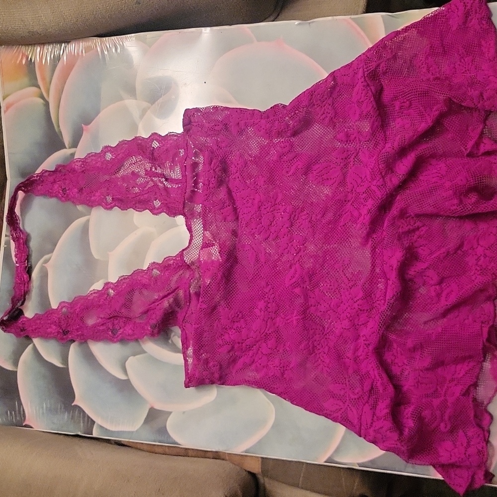 Victoria's Secret Lace Teddy Halter Top Teddy Lingerie Small - Picture 10 of 10